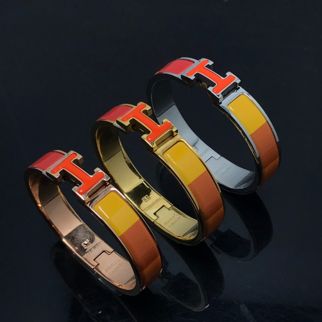 [⭐JeweliWhal]BRACELET H CÉRAMIQUE RAINBOW ORANGE