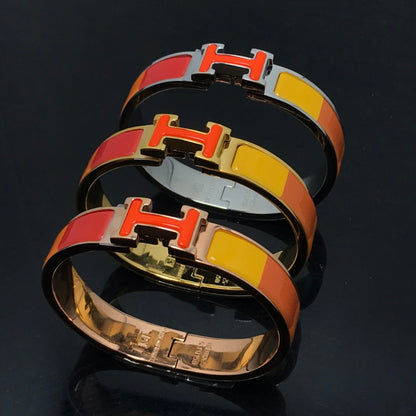 [⭐JeweliWhal]BRACELET H CÉRAMIQUE RAINBOW ORANGE