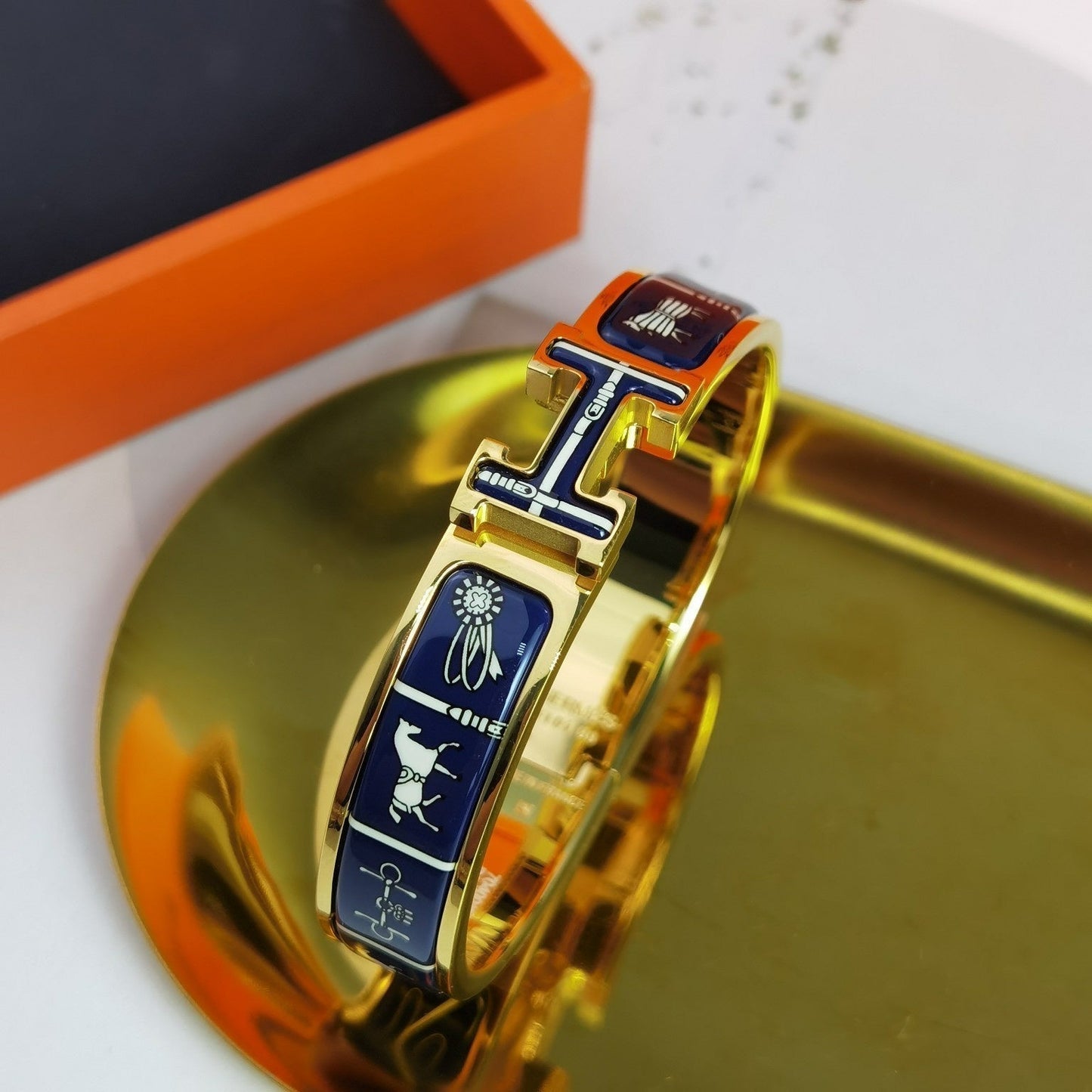 [⭐JeweliWhal]H COUVERTURES BRACELET BLEU FONCÉ