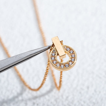 [⭐JeweliWhal]GARI NECKLACE PINK GOLD DIAMOND