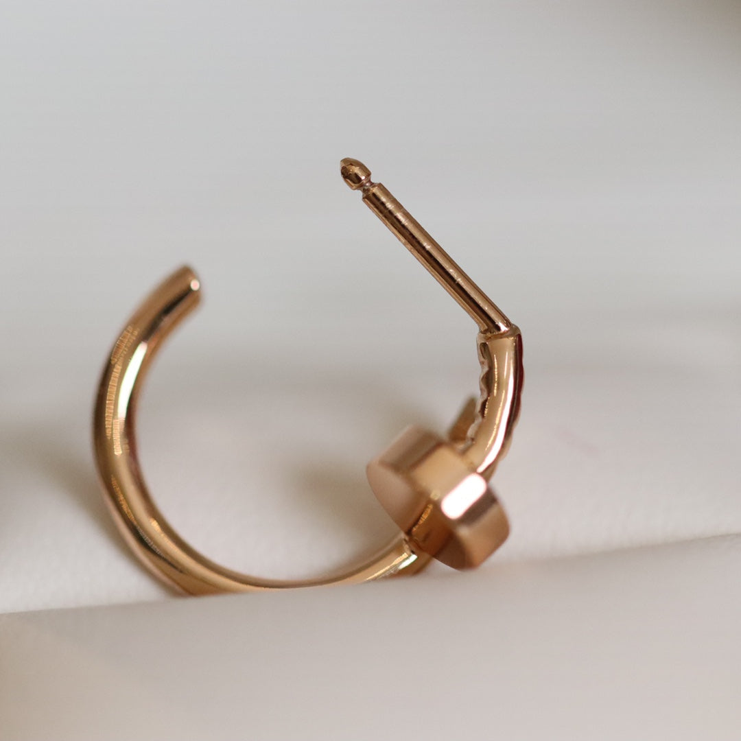 [⭐JeweliWhal]JUSTE BOUCLES D'OREILLES OR ROSE
