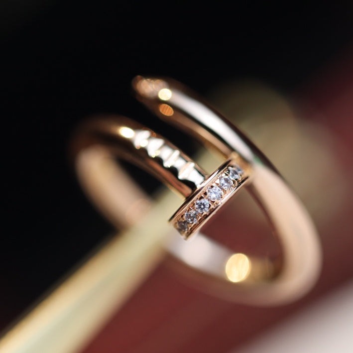 [⭐JeweliWhal]ANNEAU FIN 2,65 MM OR ROSE DIAMANT