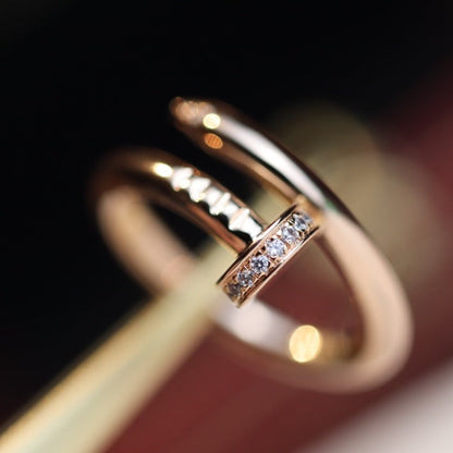 [⭐JeweliWhal]ANNEAU FIN 2,65 MM OR ROSE DIAMANT