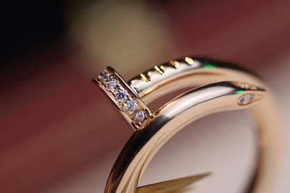 [⭐JeweliWhal]ANNEAU FIN 2,65 MM OR ROSE DIAMANT