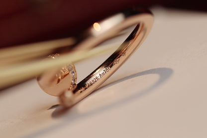 [⭐JeweliWhal]ANNEAU FIN 2,65 MM OR ROSE DIAMANT