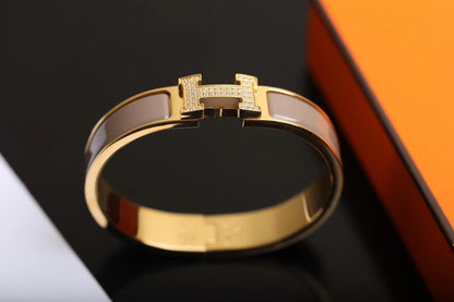 [⭐JeweliWhal]BRACELET H OR DIAMANT