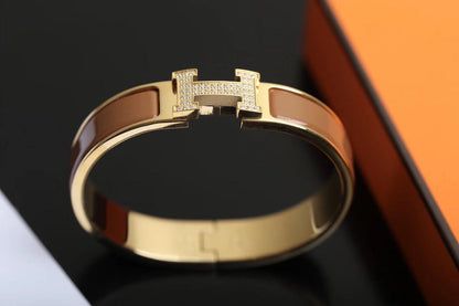 [⭐JeweliWhal]BRACELET H OR DIAMANT