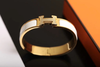 [⭐JeweliWhal]BRACELET H OR DIAMANT