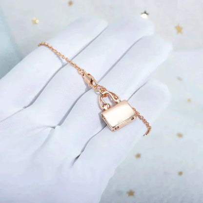 [⭐JeweliWhal]COLLIER AMULETTE PENDENTIF OR ROSE