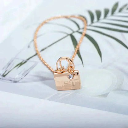 [⭐JeweliWhal]COLLIER AMULETTE PENDENTIF OR ROSE