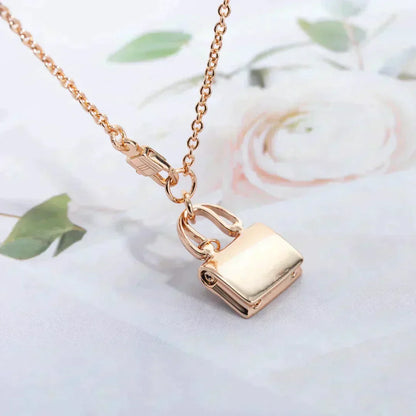[⭐JeweliWhal]COLLIER AMULETTE PENDENTIF OR ROSE