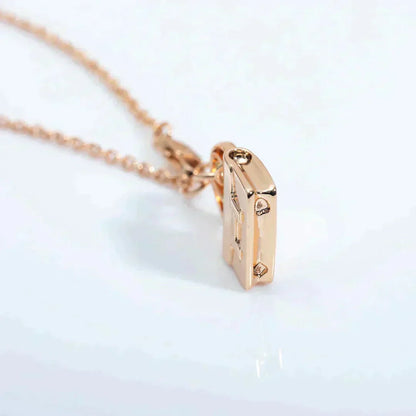 [⭐JeweliWhal]COLLIER AMULETTE PENDENTIF OR ROSE