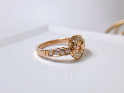 [⭐JeweliWhal]BAGUE DE RÊVE DIAMANT OR ROSE