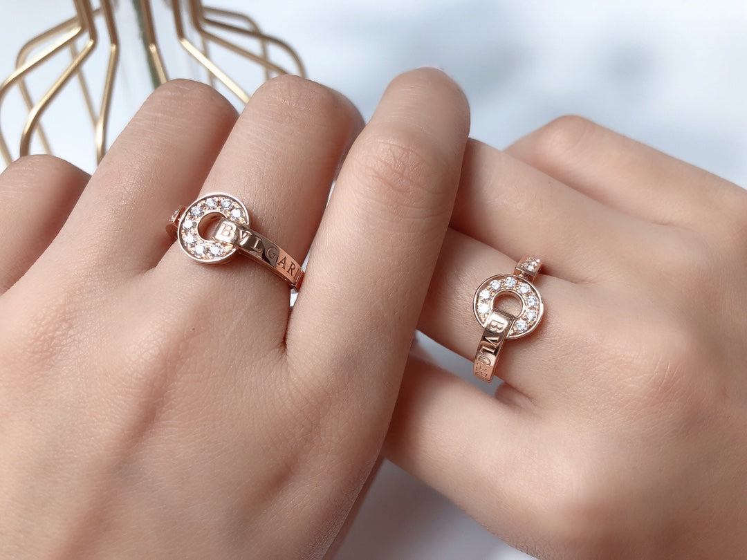 [⭐JeweliWhal]BAGUE DE RÊVE DIAMANT OR ROSE