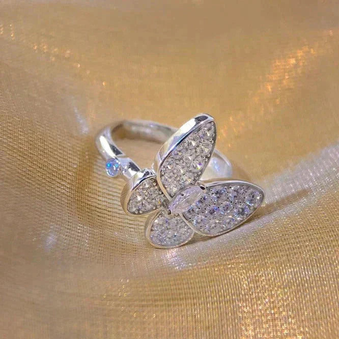[⭐JeweliWhal]BAGUE PAPILLON EN DIAMANTS