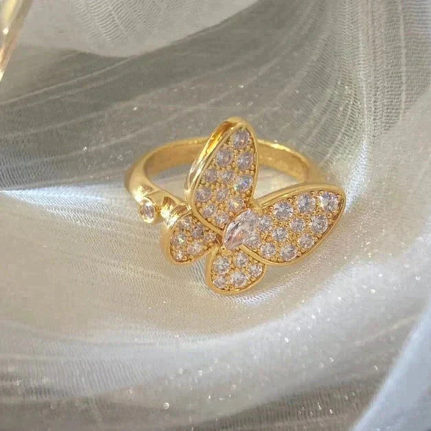 [⭐JeweliWhal]BAGUE PAPILLON EN DIAMANTS