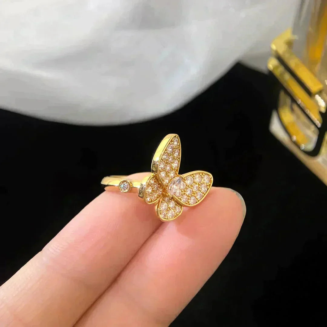 [⭐JeweliWhal]BAGUE PAPILLON EN DIAMANTS