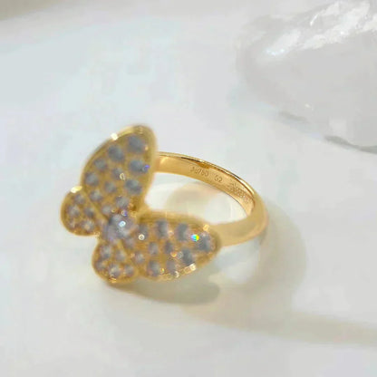 [⭐JeweliWhal]BAGUE PAPILLON EN DIAMANTS