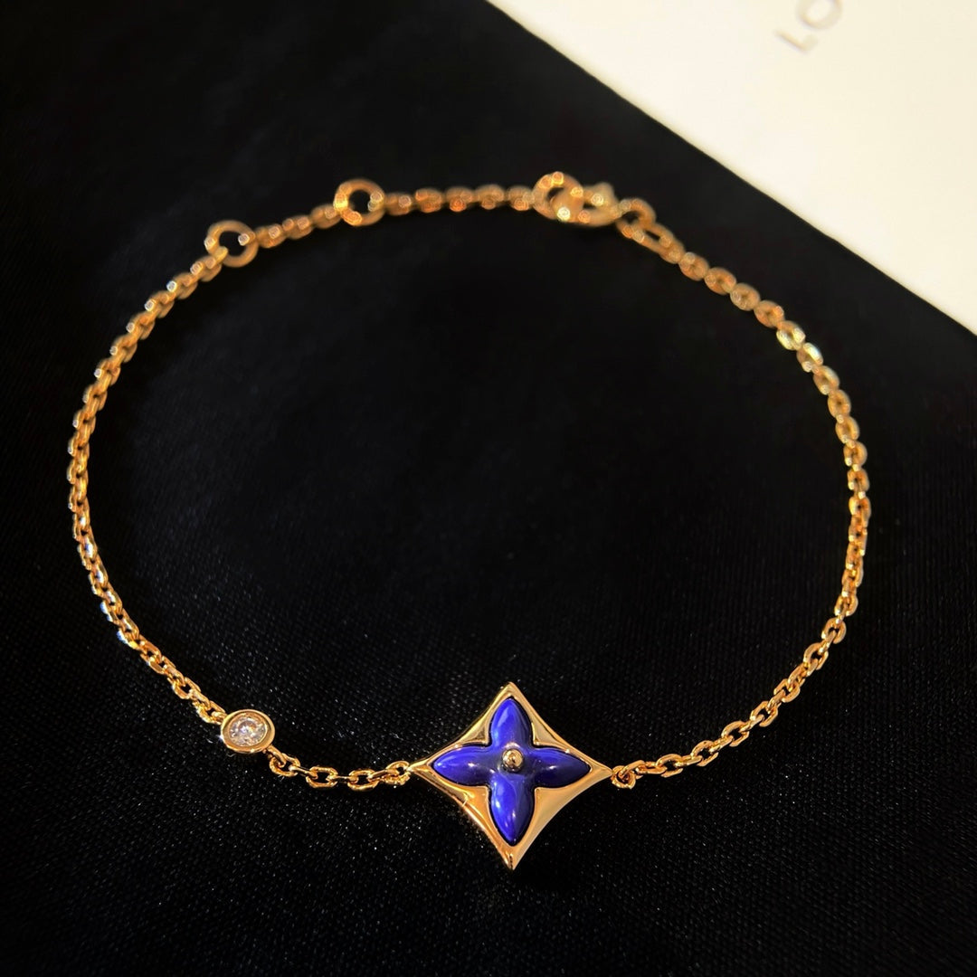 [⭐JeweliWhal]BRACELET DIAMANT OR ROSE ÉTOILE COULEUR