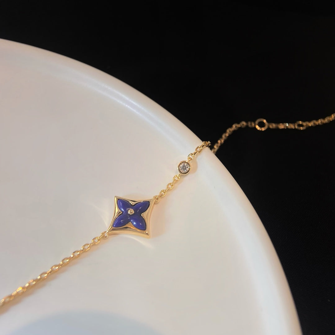 [⭐JeweliWhal]BRACELET DIAMANT OR ROSE ÉTOILE COULEUR