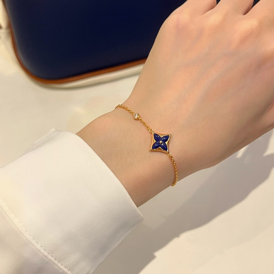 [⭐JeweliWhal]BRACELET DIAMANT OR ROSE ÉTOILE COULEUR