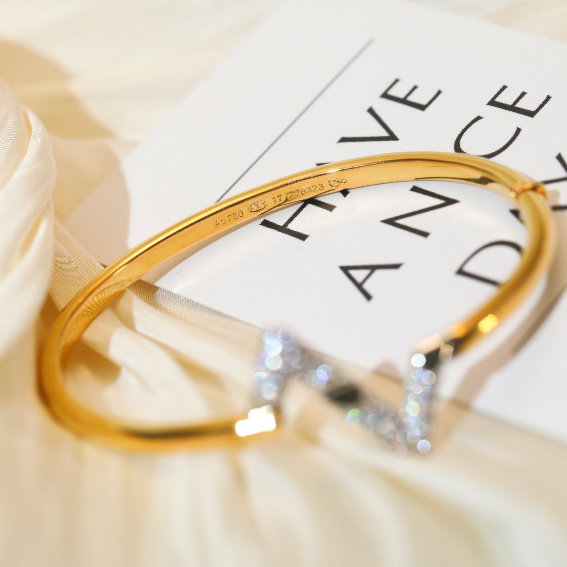 [⭐JeweliWhal]VOLTE UPSITE DOWN GOLD DIAMOND BRACELET