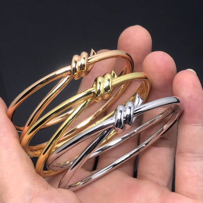 [JeweliWhal]KNOT DOUBLE ROWS BRACELET