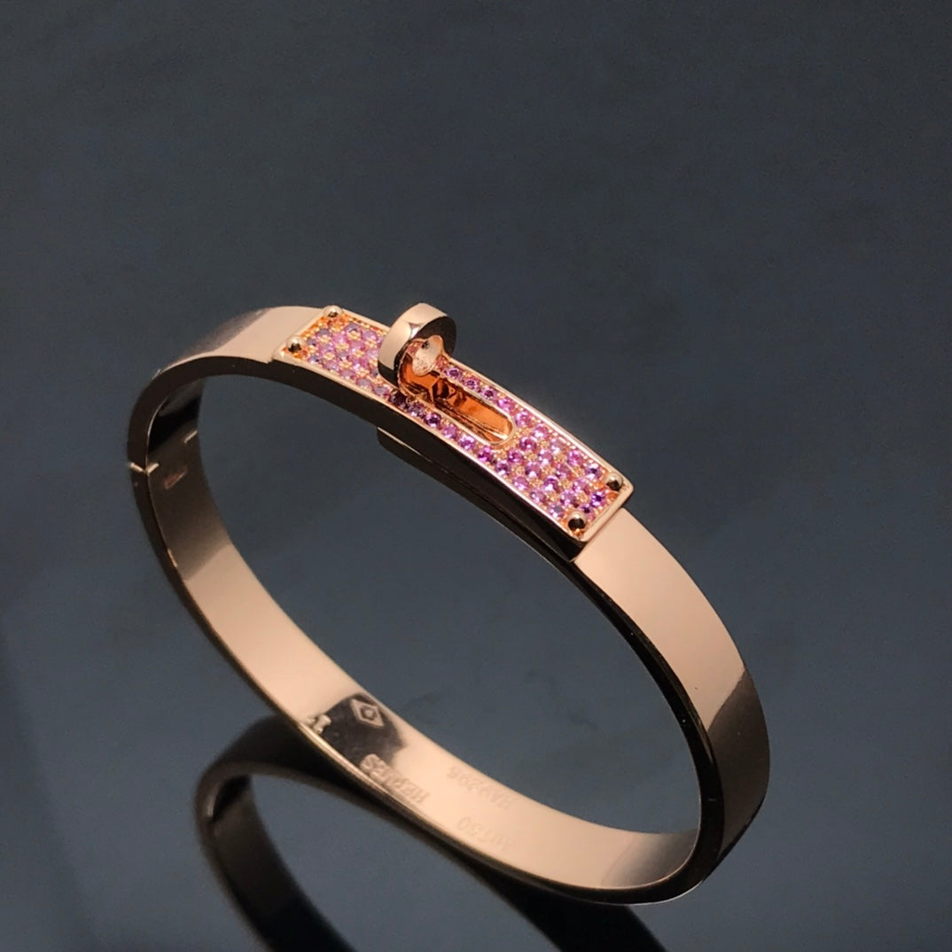 [⭐JeweliWhal]BRACELET KELLY DIAMANT ROSE