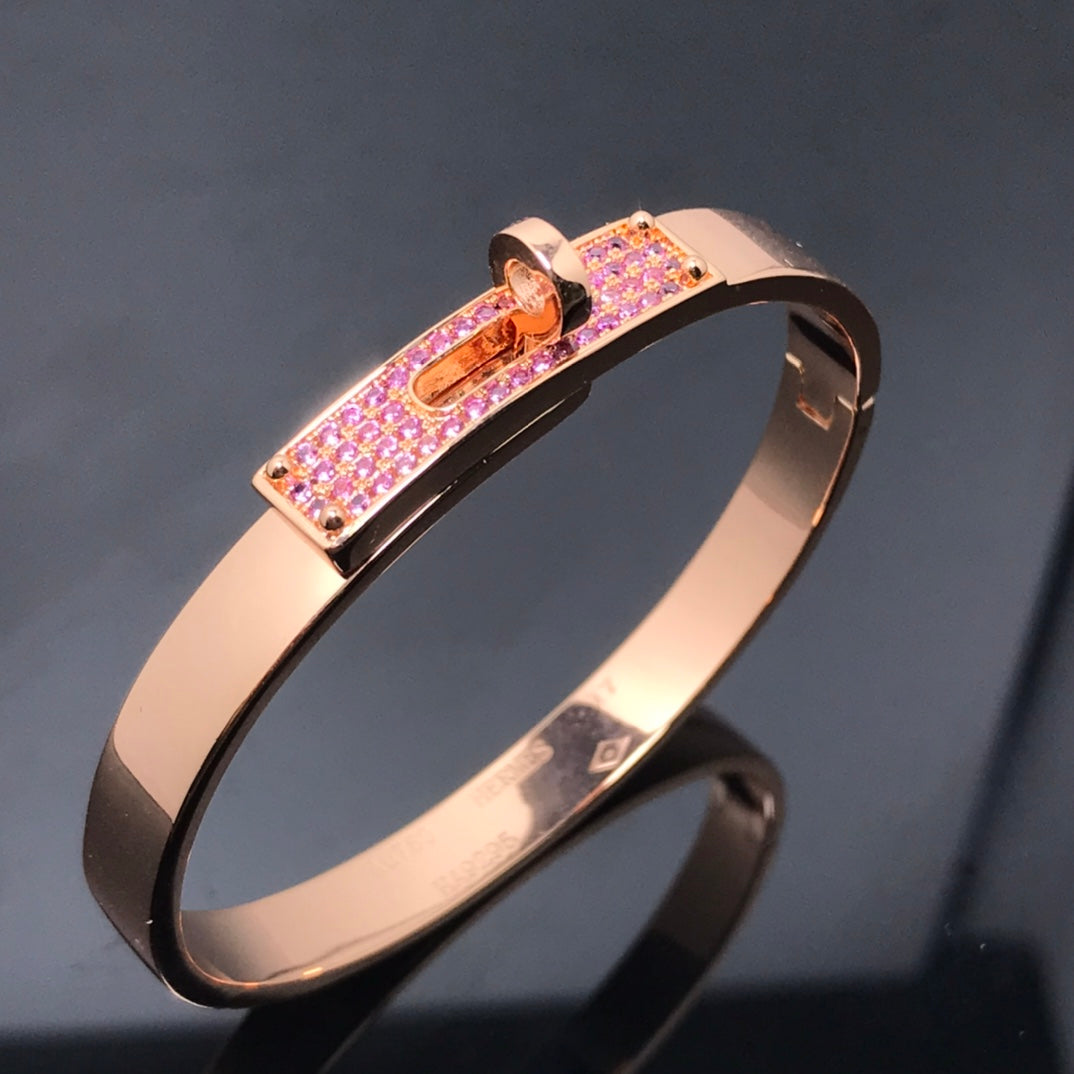 [⭐JeweliWhal]BRACELET KELLY DIAMANT ROSE