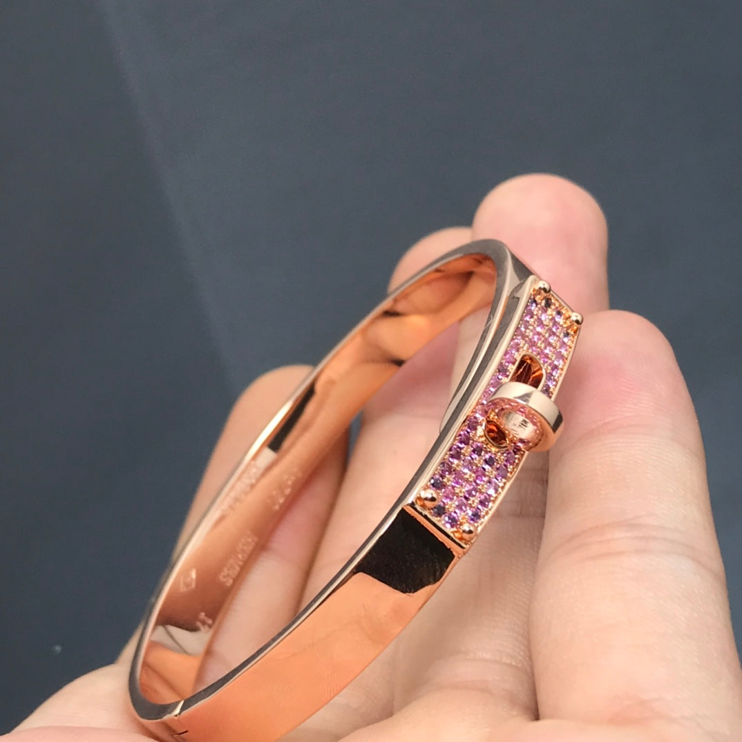 [⭐JeweliWhal]BRACELET KELLY DIAMANT ROSE