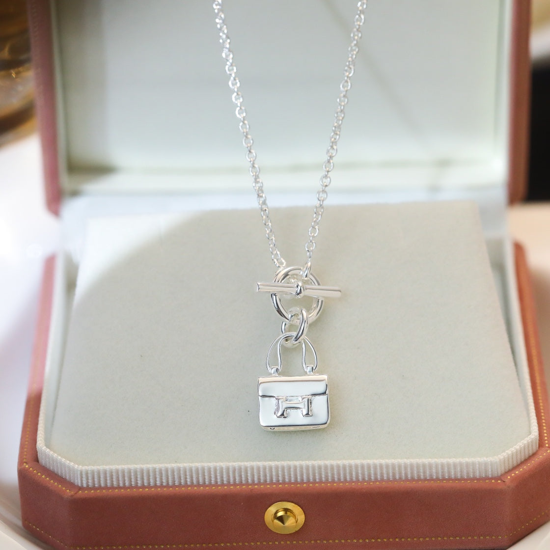 [⭐JeweliWhal]POP H PEDANT SILVER NECKLACE