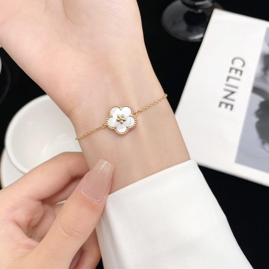 [⭐JeweliWhal]BRACELET MOP LUCK SPRING OR ROSE