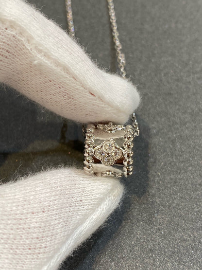 [⭐JeweliWhal]COLLIER EN DIAMANT PENDENTIF EN ARGENT PERLEE