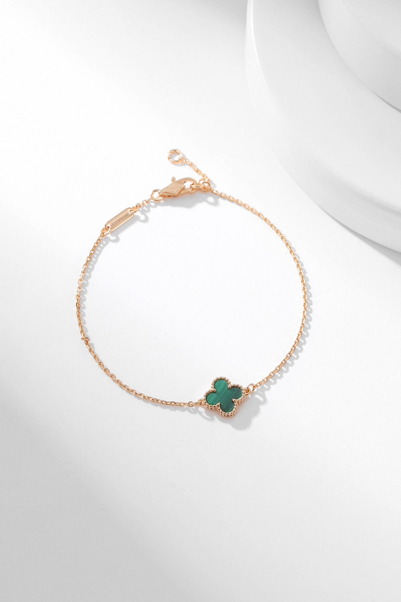 [⭐JeweliWhal]BRACELET TRÈFLE MALACHITE 1 MOTIF