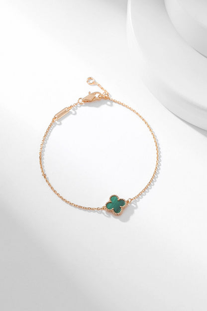 [⭐JeweliWhal]BRACELET TRÈFLE MALACHITE 1 MOTIF