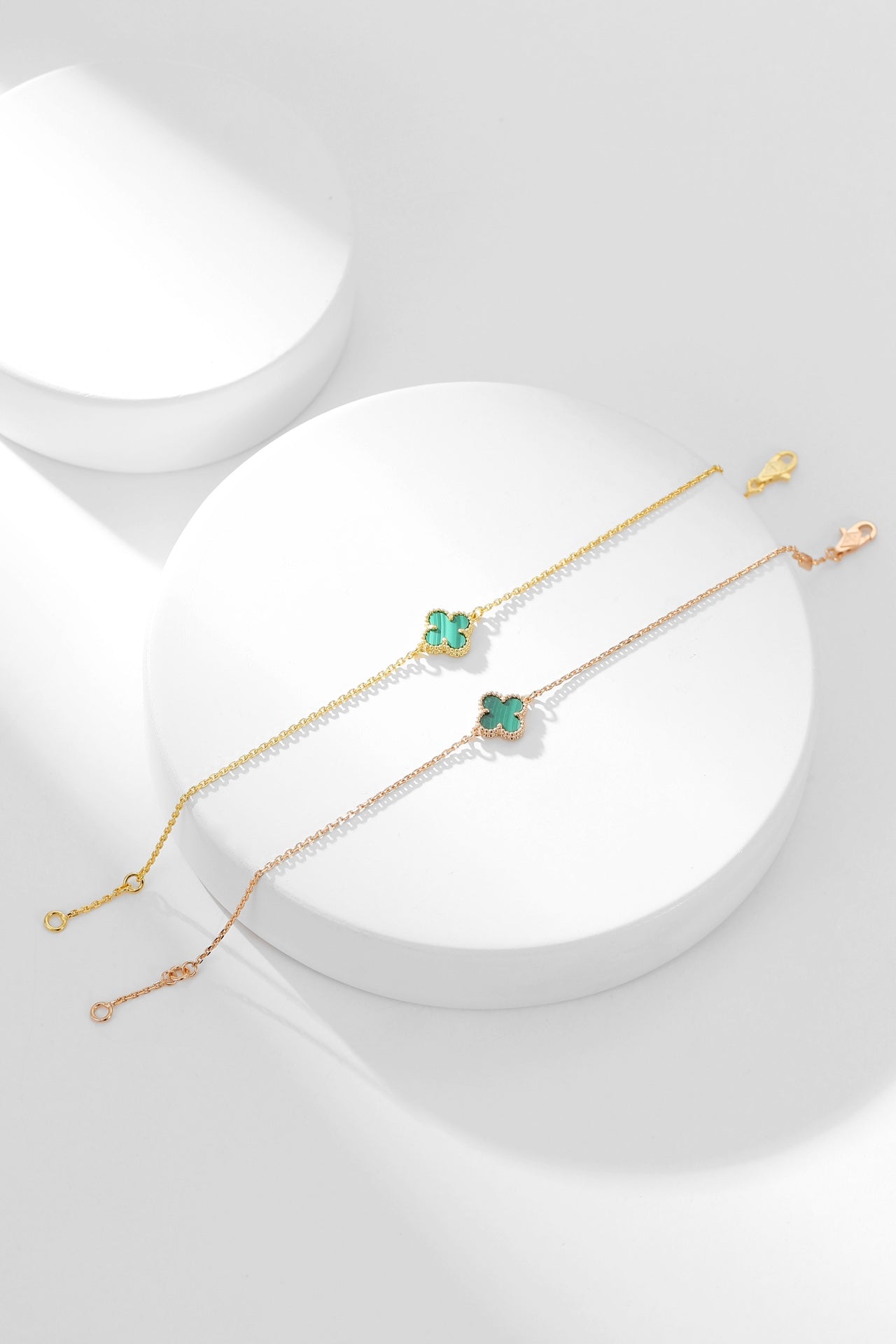 [⭐JeweliWhal]BRACELET TRÈFLE MALACHITE 1 MOTIF