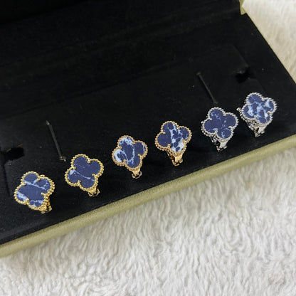 [⭐JeweliWhal]CLOUS D'OREILLES MOYENS TRÈFLE PIETERSITE