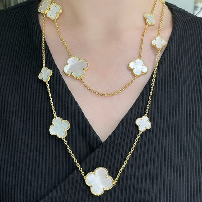 [⭐JeweliWhal]CLOVER 16 MOTIF MOP BLANCHE OR COLLIER