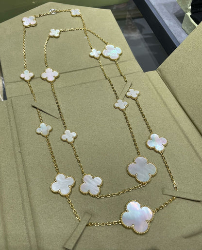 [⭐JeweliWhal]CLOVER 16 MOTIF MOP BLANCHE OR COLLIER
