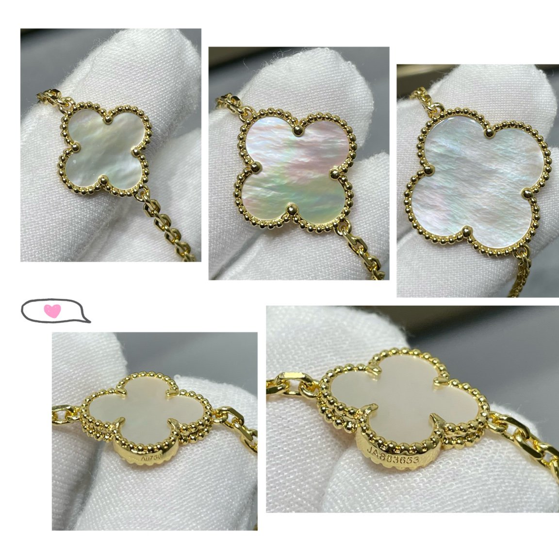 [⭐JeweliWhal]CLOVER 16 MOTIF MOP BLANCHE OR COLLIER
