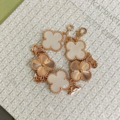 [⭐JeweliWhal]CLOVER WHITE PEARL MOP 5 MOTIF BRACELET COLLECTION