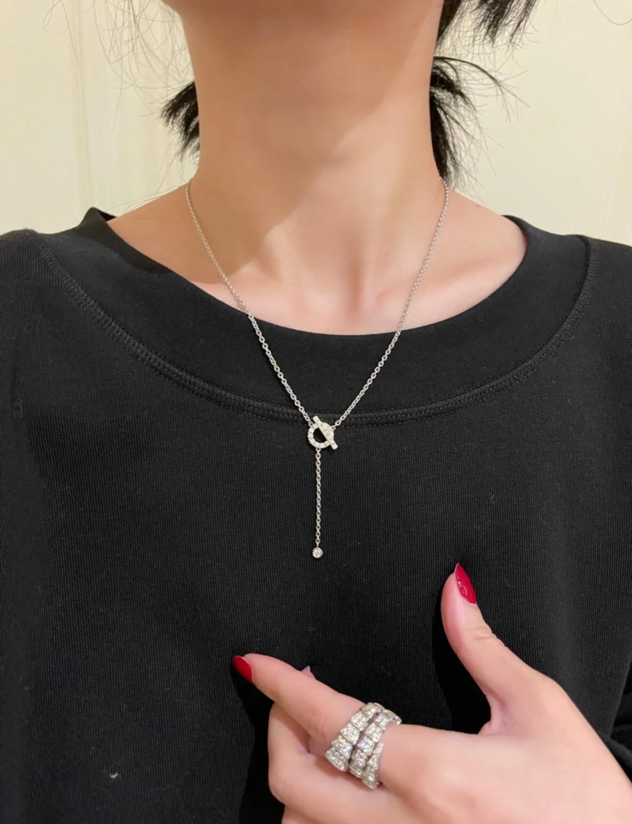 [⭐JeweliWhal]COLLIER FINESSE EN ARGENT ET DIAMANTS