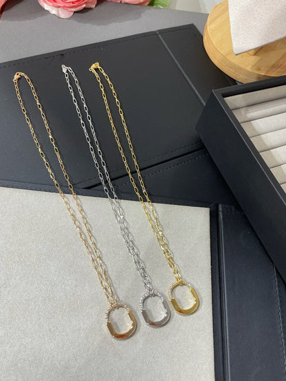 [JeweliWhal]LOCK MEDIUM PENDANT DIAMOND NECKLACE