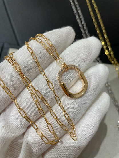 [JeweliWhal]LOCK MEDIUM PENDANT DIAMOND NECKLACE