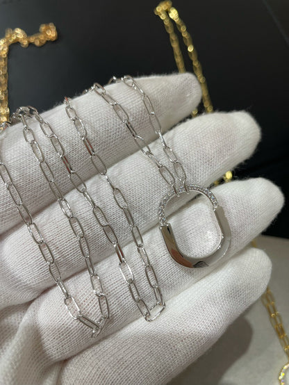 [JeweliWhal]LOCK MEDIUM PENDANT DIAMOND NECKLACE