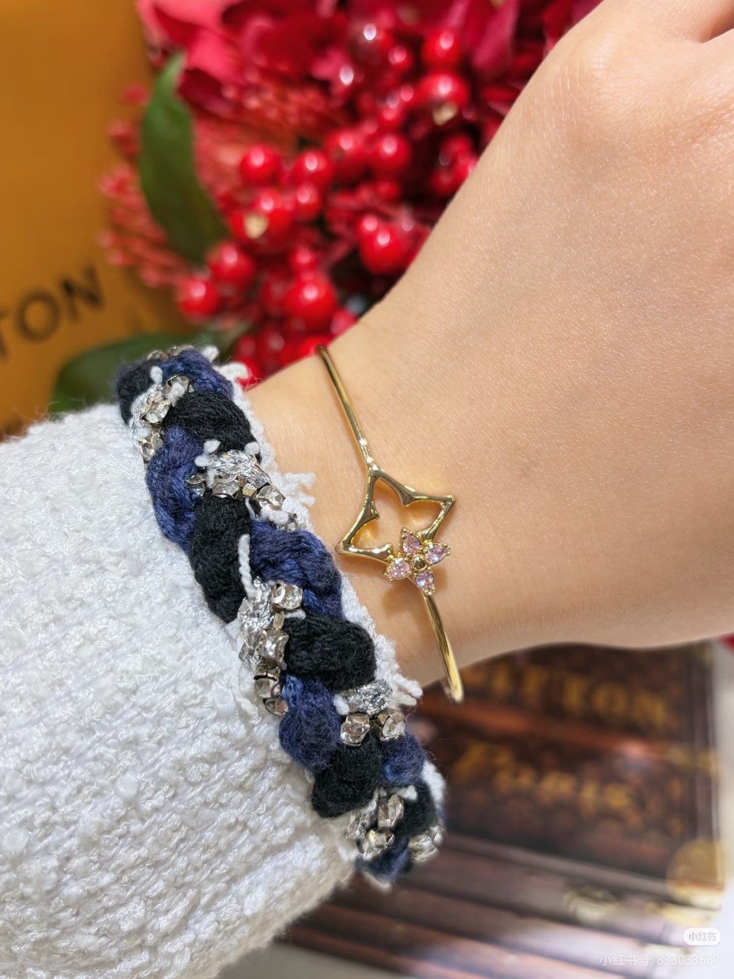 [⭐JeweliWhal]Bracelet diamant rose
