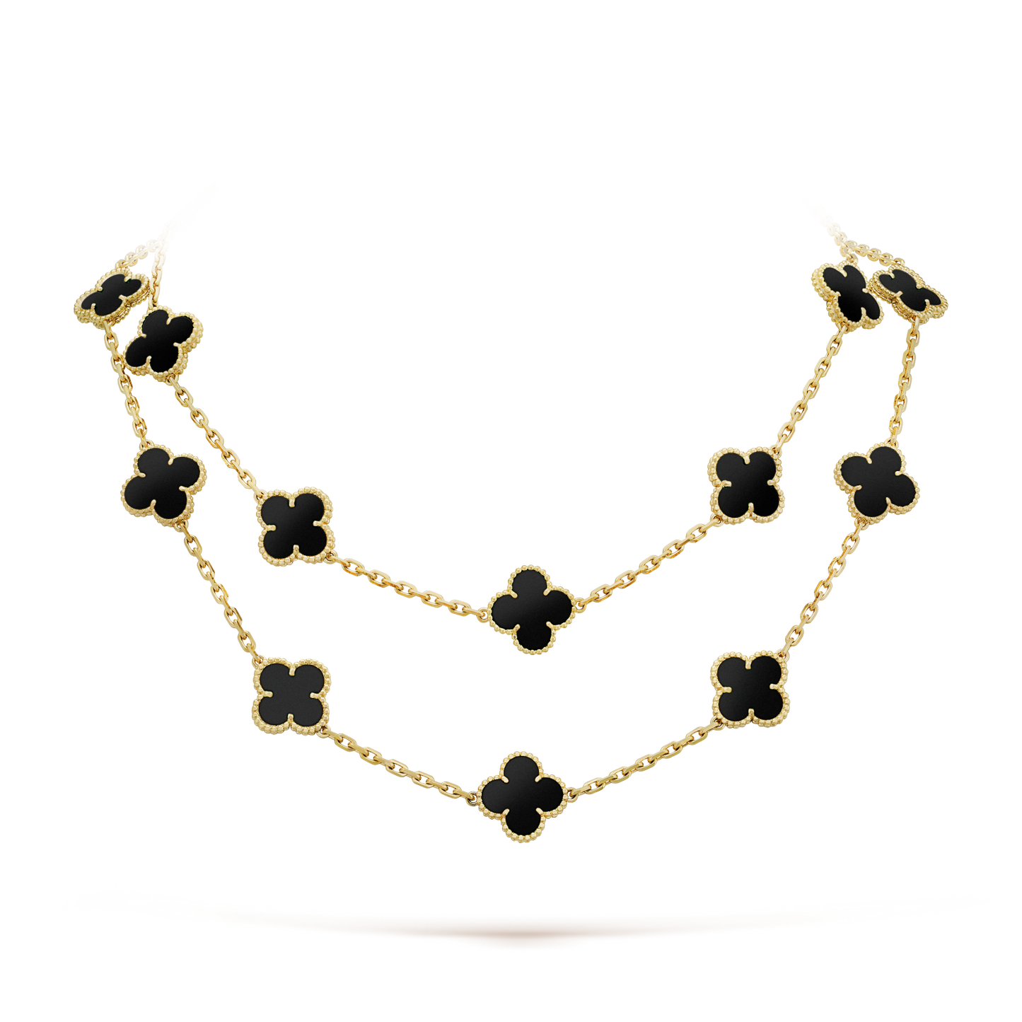 [⭐JeweliWhal]COLLIER CLOVER 20 MOTIFS ONYX