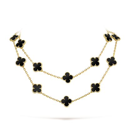 [⭐JeweliWhal]COLLIER CLOVER 20 MOTIFS ONYX