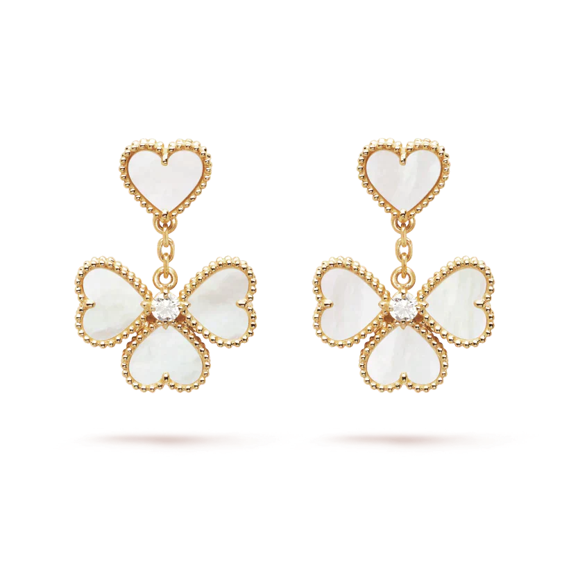 [⭐JeweliWhal]CLOVER SWEET WHITE MOP EARRINGS