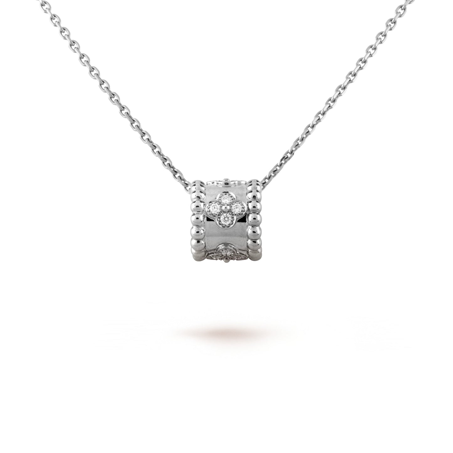 [⭐JeweliWhal]COLLIER EN DIAMANT PENDENTIF EN ARGENT PERLEE